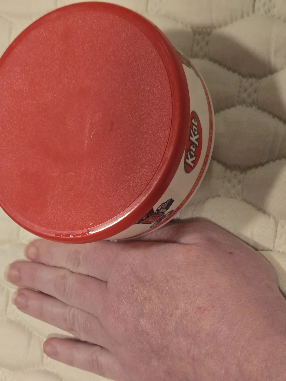 Kit Kat Promotional Bowl With Lid Gimme A Break Slogan White Red Collectable